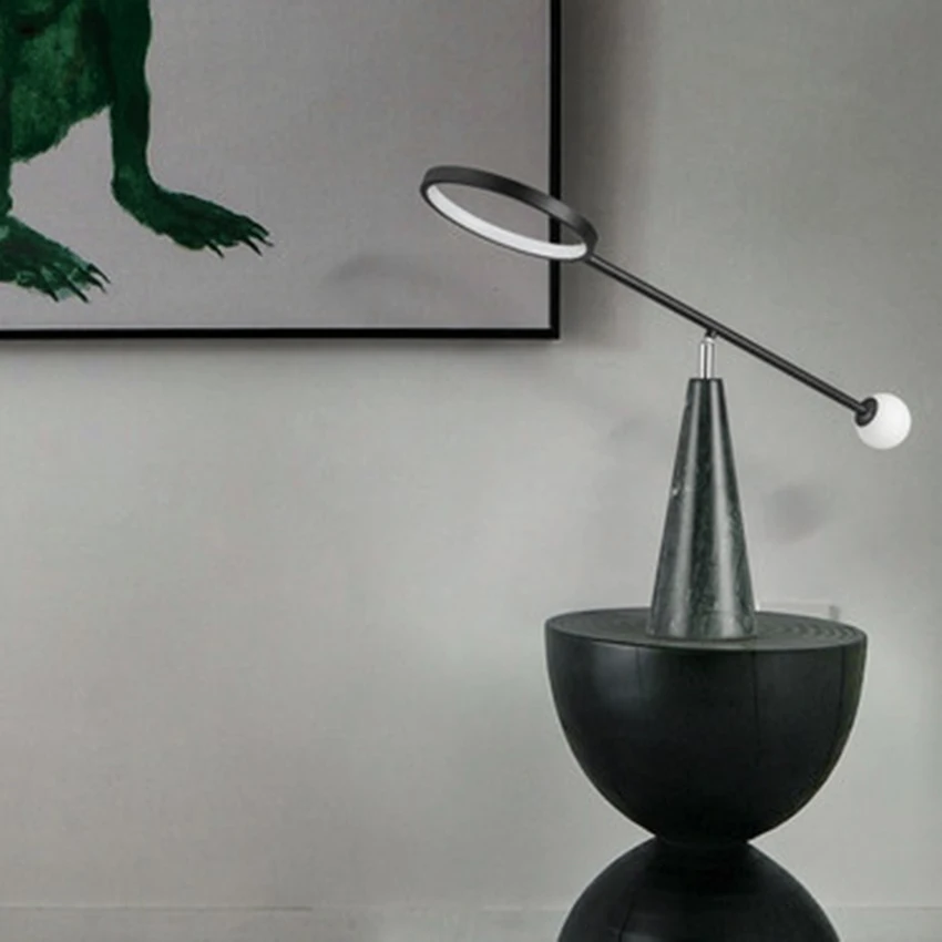 Современный светодиодный светильник в скандинавском стиле мраморный для