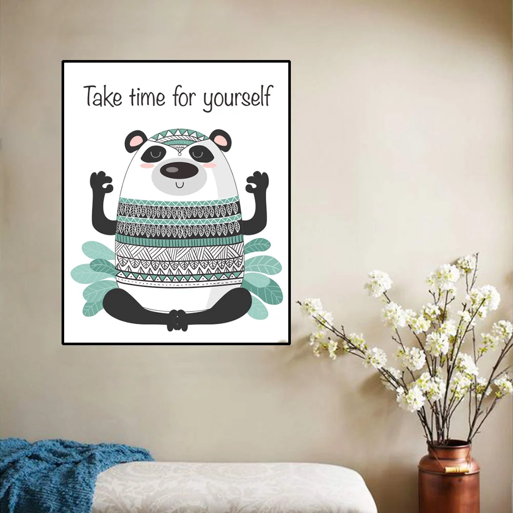 Настенный художественный постер на холсте с милыми животными и значимым