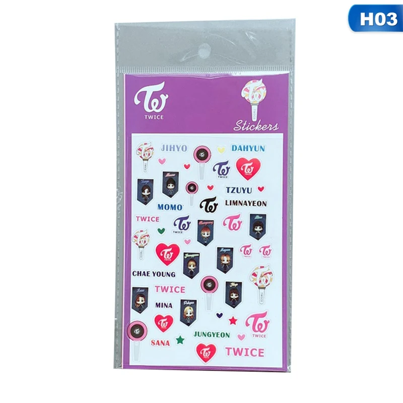 H03 Дважды BLACKPINK SEVENTEEN GOT7 TXT ручка стикер декоративные наклейки DIY Дневник стикер - Цвет: H03