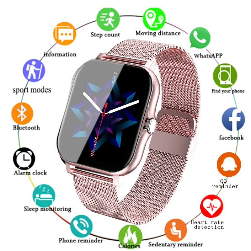 

LIGE fashion Smart Watch Women Men Waterproof Sport Fitness watches Heart rate monitor blood pressure Blood Oxygen smartwatches
