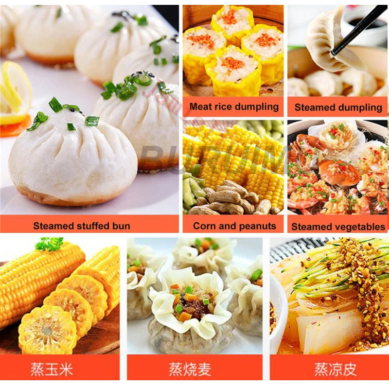 Электрический паровой шкаф коммерческая Пароварка для булочек машина