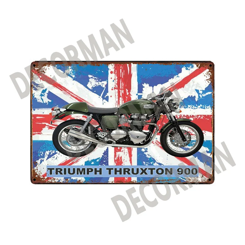 [Mike86] ZUNDAPP Triumph Custom Motor жестяной знак потертый Ретро Настенная картина