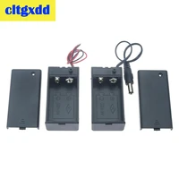 1pc 9v battery case 9v volt battery holder box case cover with wire lead on off switch dc 5 52 1 plug battery holder