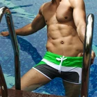 Мужские Летние плавки в стиле пэчворк, мягкие и удобные мужские пляжные трусы-боксеры с низкой посадкой