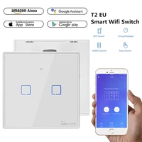 sonoff t2 eu wifi touch wall light switch smart home module 433mhz rfvoiceapp remote control works with alexa google home