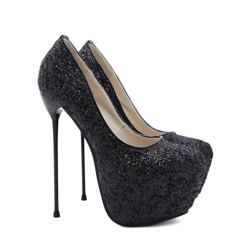 

2021 Sexy Nightclub Waterproof Platform High Heel Women Shoes Shallow Mouth Suede Round Toe Strap Single Shoes Zapatos De Mujer