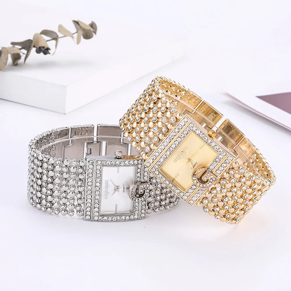 

2020 luxus marke casual uhr damen runde voller diamant armband analog uhr quarz bewegung uhr direkte lieferung