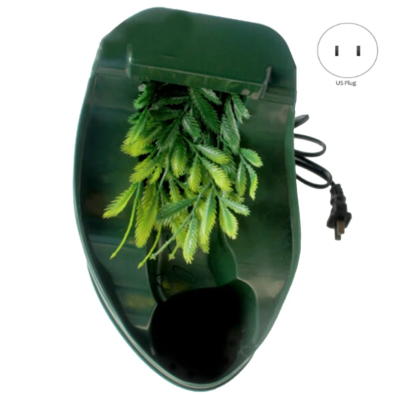 Top-Reptile Drinking Water Fountain Lizard Chameleon Dispenser Terrarium Habitats US Plug |