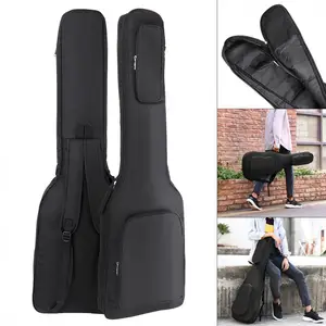 115x39x6cm Thick Cotton Canvas Electric Bass Bag  Waterproof Pad 7mm Cotton Thickening Soft Case with Double Shoulder