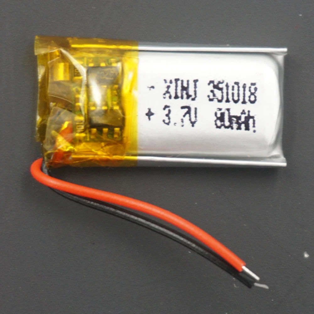 3 7 V 80 мАч литий полимерный аккумулятор Lipo Батарея сотовый 351018 для MP3 наушники