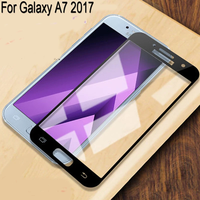 

2 шт., изогнутый защитный экран для Samsung Galaxy A7 2017, полное покрытие, закаленное стекло для Galaxy A7 2017, защитная пленка