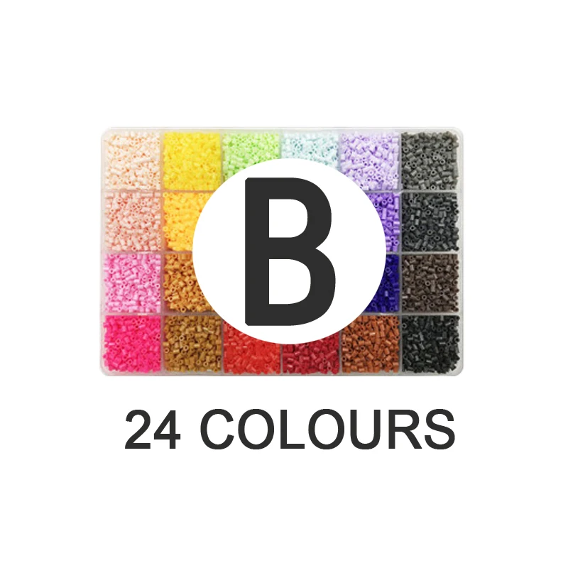 B YantBeads 2,6 мм Мини бусины комплект ювелирных изделий 96/120/144 цвета 550 шт. цветов DIY Хама бусины железных шариков высокое качество подарок - Цвет: B