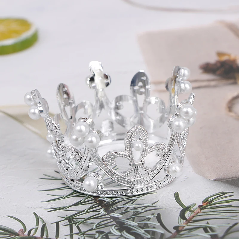 

Pearl Crown Cake Topper Party Birthday Cake Decoration Romantic Garland Birthday Party Children Hair Ornaments Wedding Favors