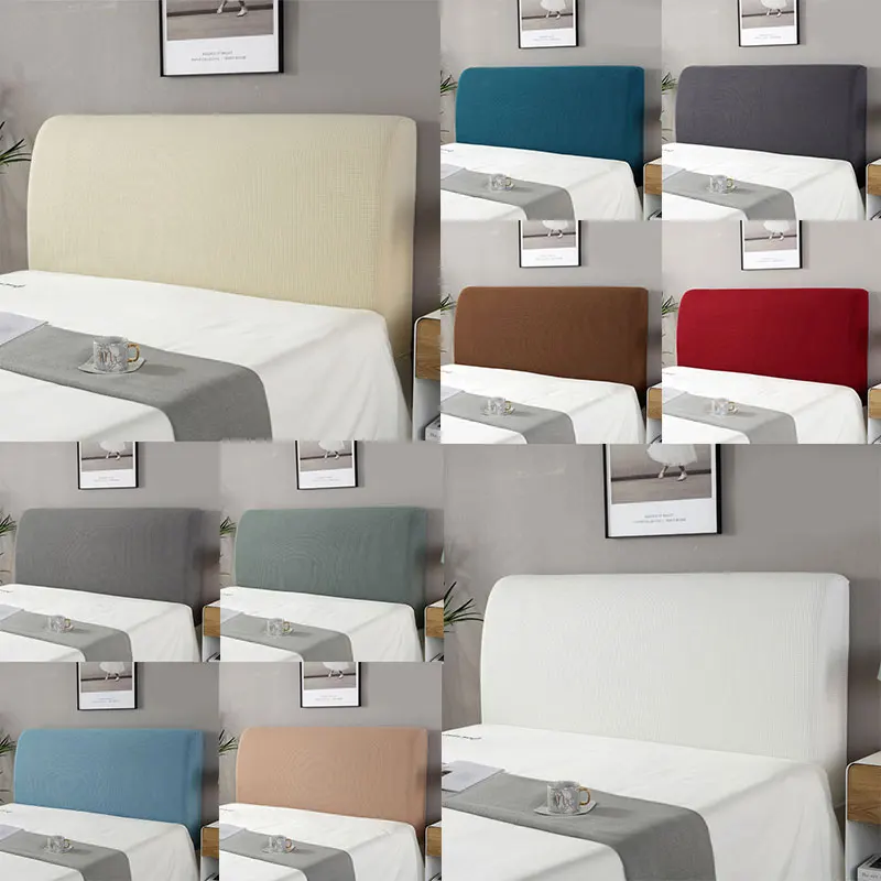 Новинка эластичный чехол для кровати украшение спальни защита спинки однотонный