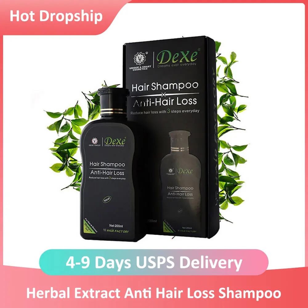 

USA Stock 200ml Anti Hair Loss Shampoo Hair Herbal Extract Hair Nourish Dense Thicker Shampoo Damaged Hair Care Products