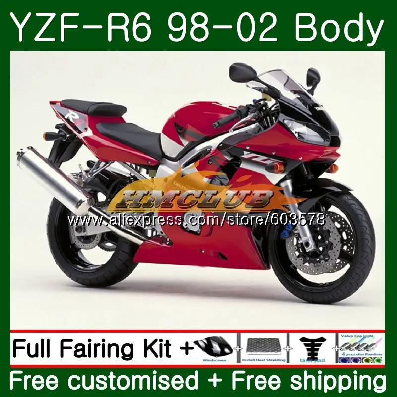 

Корпус для YAMAHA YZF600 YZF-R6 1998 1999 2000 2001 2002 глянцевый красный 53CL.12 YZF R6 600 R 6 YZF-600 YZFR6 98 99 00 01 02 обтекатель