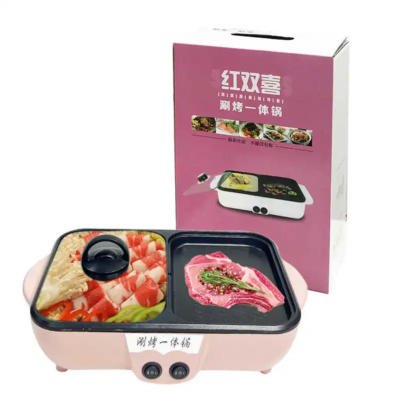 

220V Multifunctional Electric Cooker Heating Pan Electric Cooking Pot Hotpot Noodles Rice Eggs Soup Steamer Cooking Pot Barbecue