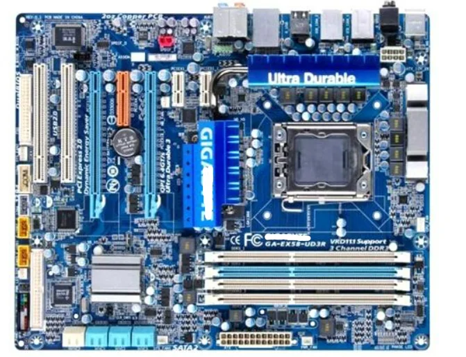 

Материнская плата GIGA GA-EX58-UD3R X58, оригинальная материнская плата для всех твердотельных элементов, системная плата DDR3 1366 дюйма