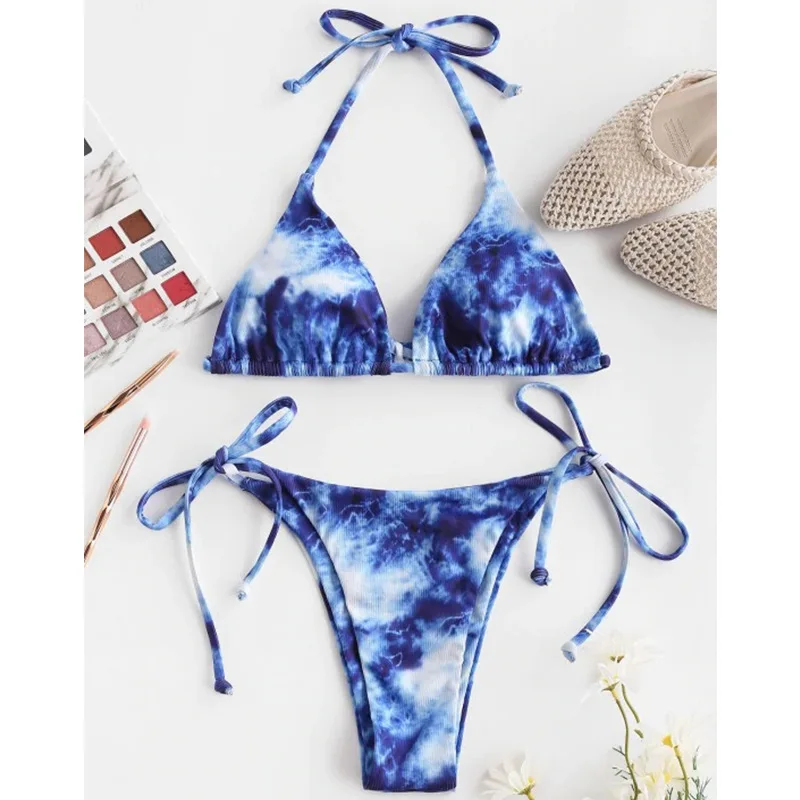 

2021 New Women's Swimsuit Printing Sexy Bikini Drop Shipping