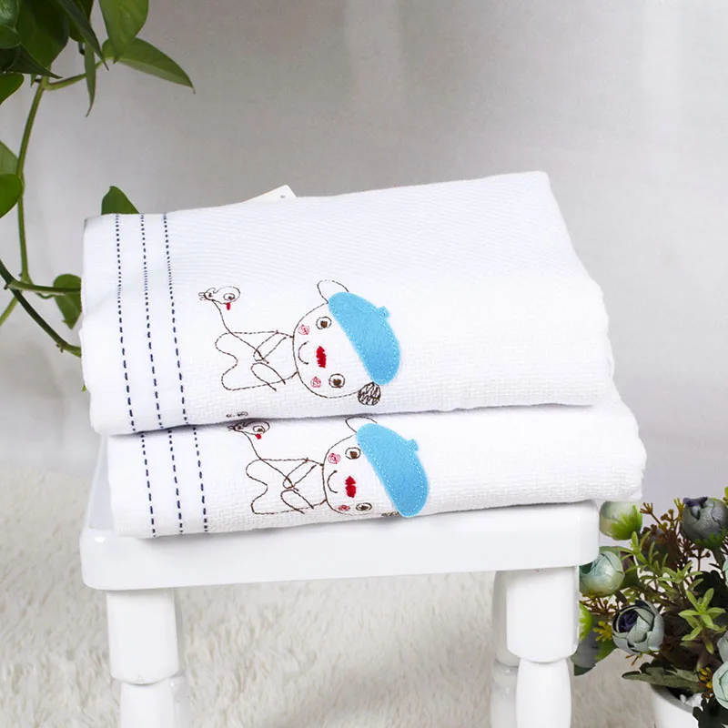 5 комплектов из 100% хлопка газовое банное полотенце мягкое и Впитывающее белое для