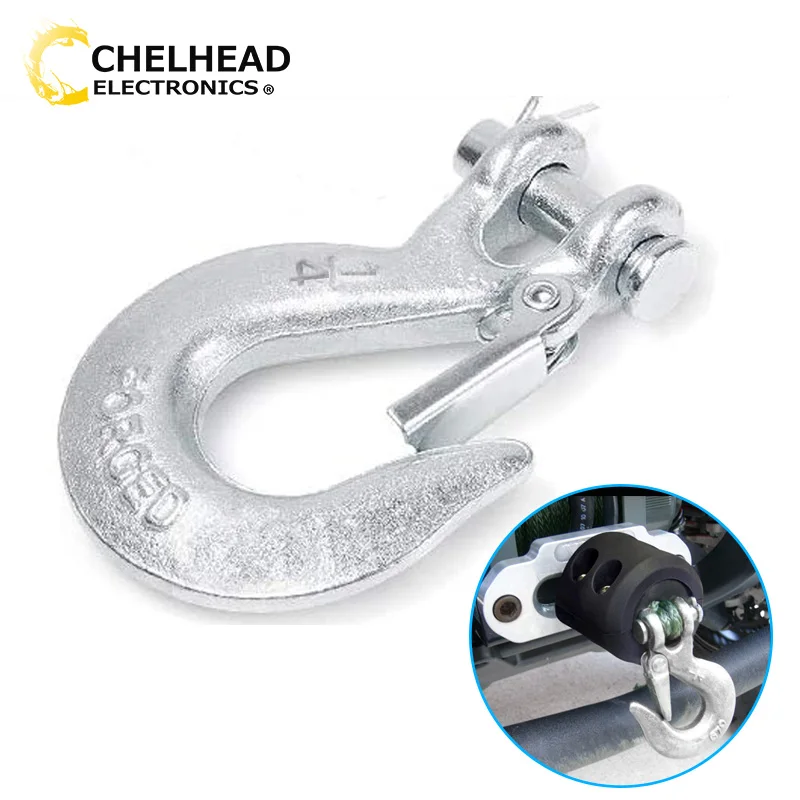 Towing Winch Hook Winch Cable Hook Clevis Rigging Tow Trailer Latch Clamp ATV UTV Truck Trailer Boat RV Car Accessories