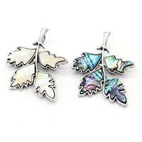 2022 leaf shape shell brooch pins natural alloy mother of pearl abalone shell brooches for womens luxury quality jewelry gifts