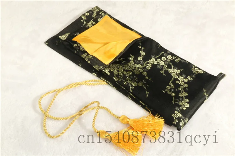 Черная шелковая сумка 134 см с цветком сливы для защиты японского - Цена: 1131.2