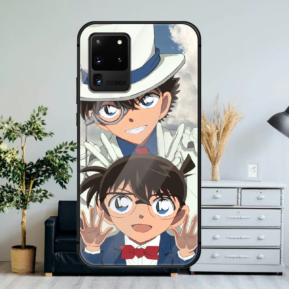 

Anime Detective Conan KID cartoon Phone Case For Samsung Galaxy Note S 8 9 10 20 Plus E Lite Uitra black Waterproof Luxury