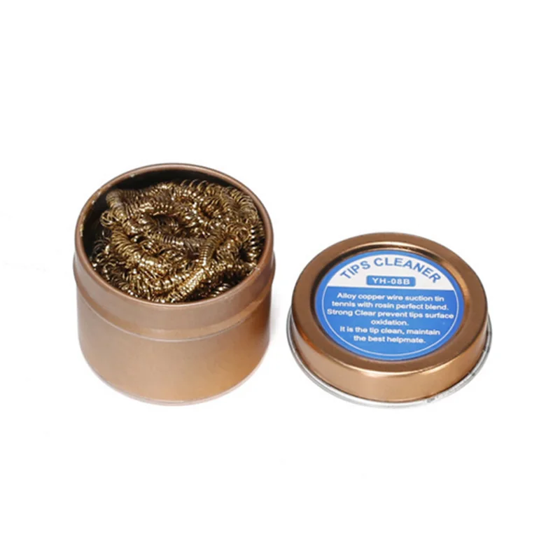 YIHUA-08B Soldering Iron Tip Cleaner With Brass Wire Sponge No Water Needed High Rosin Flux Tools | Инструменты