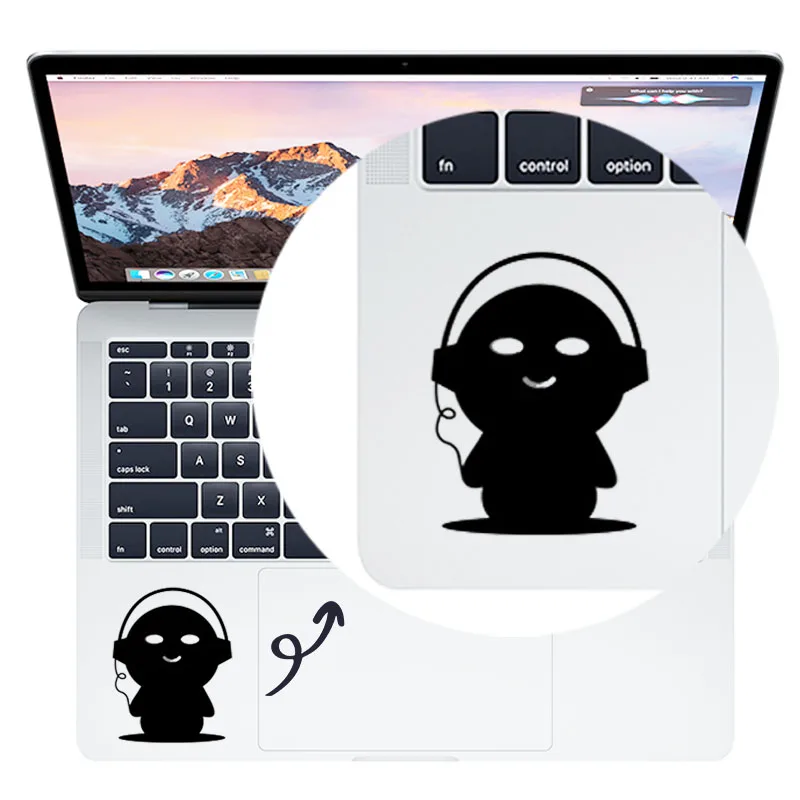 Симпатичные Музыка мальчик трекпад наклейка для ноутбука наклейки Macbook Pro 16 &quotAir