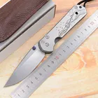 Большой складной титановый нож JUFULE Sebenza 21 S35vn TC4, универсальный нож для фруктов, овощей, кемпинга, выживания, охоты