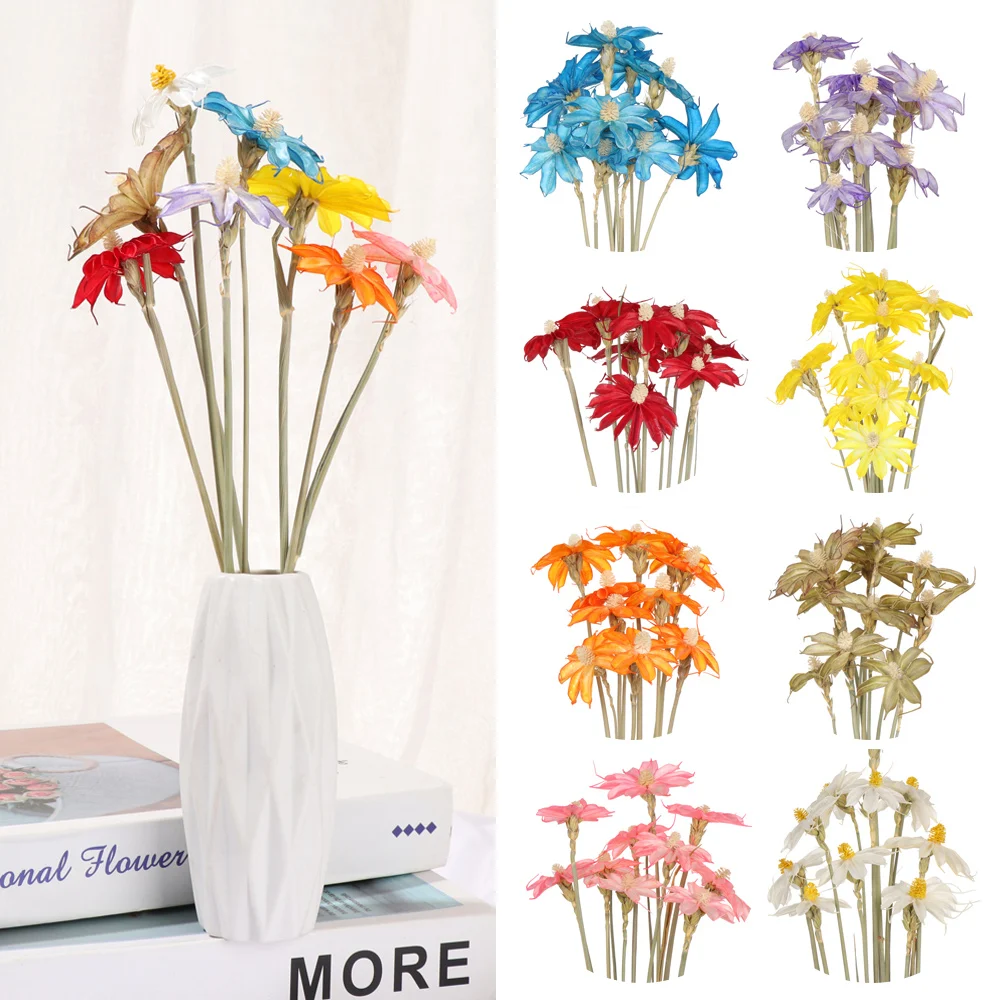 10 шт./букет разноцветные сушеные цветы из натурального материала | Дом и сад