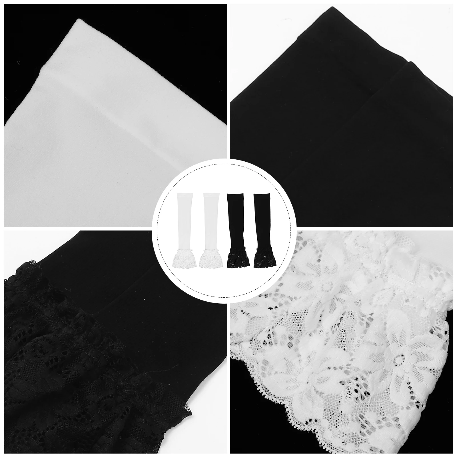 

2 Pairs Delicate Lace Oversleeve Breathable Arm Sleeve Sleeve Elbow Protector
