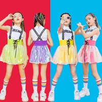 2021 new girls jazz dance costumes hip hop outfit cheerleading performance clothing street dancing suit kids modern stage wear