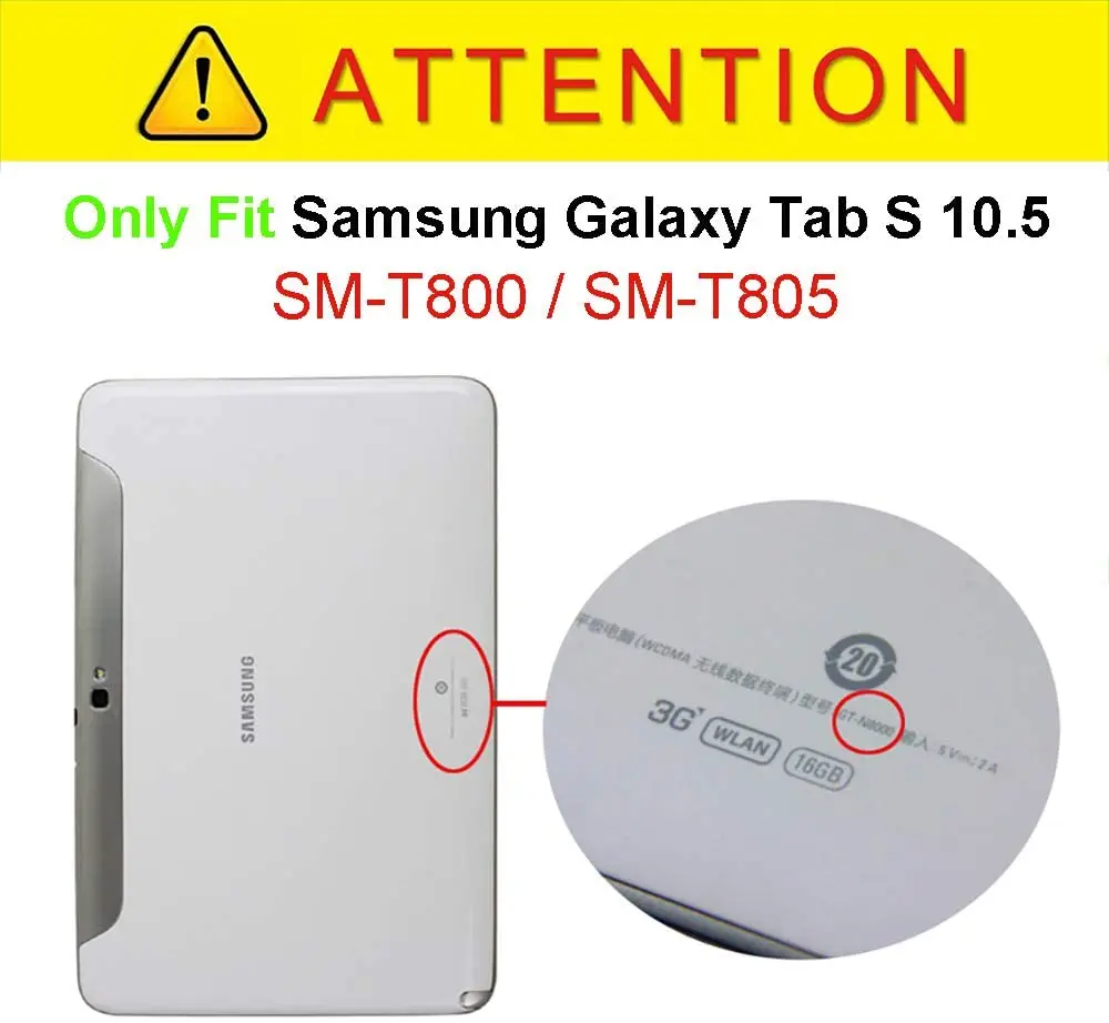 Чехол для Samsung Galaxy Tab S 10 5 дюйма умный чехол из искусственной кожи планшета T800 T801 T807