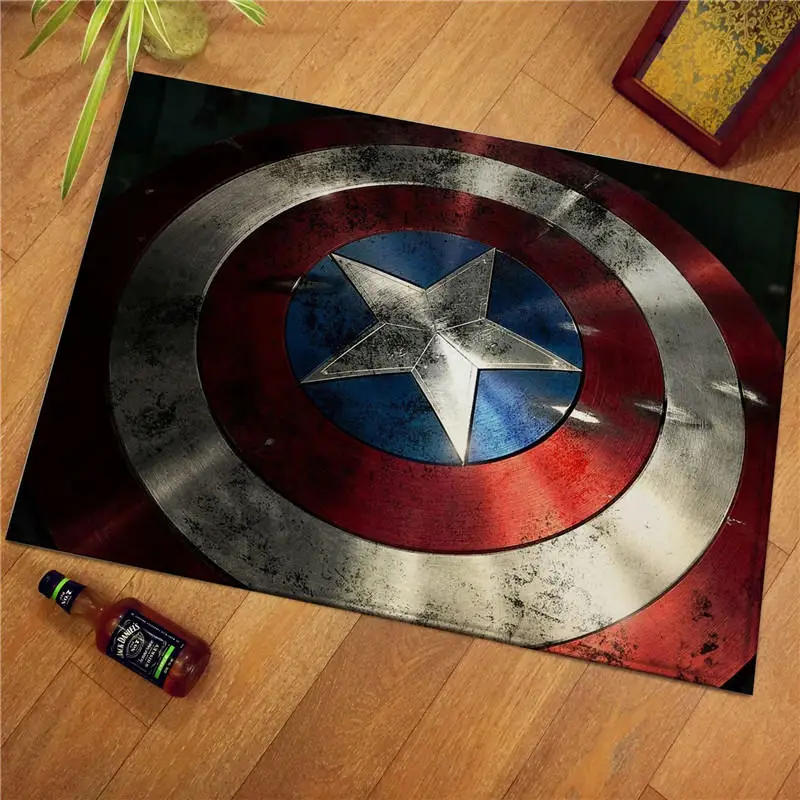 Армейский зеленый Ковер Мстители 60*60 см, плюшевые игрушки Marvel, Бэтмен, Человек-паук, железный человек, Капитан Америка, фланелевый Рождественский подарок для детей - Цвет: Армейский зеленый