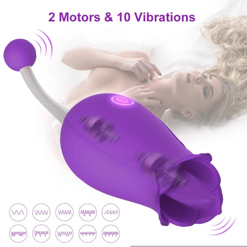 Вибратор с розой секс игрушки лизание языка стимуляция клитор вибратор массажер