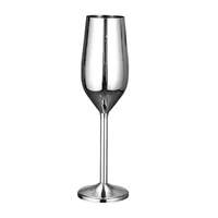 steel champagne cup wine glass cocktail glass metal creative bar gold restaurant wine glass rose goblet r1i1