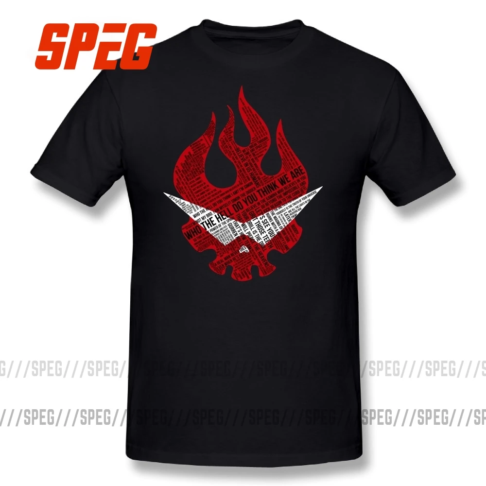 Футболка мужская с коротким рукавом рубашка круглым вырезом принтом Гуррен