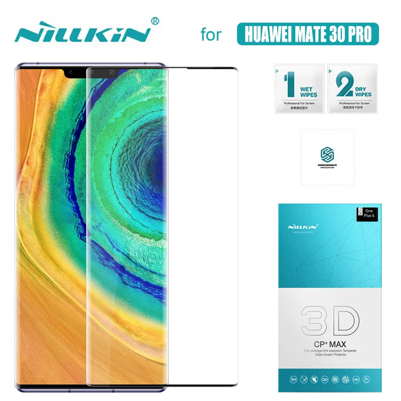Защитное стекло Nillkin 3D CP + Max закаленное с полным покрытием для Huawei Mate 30 20 Pro