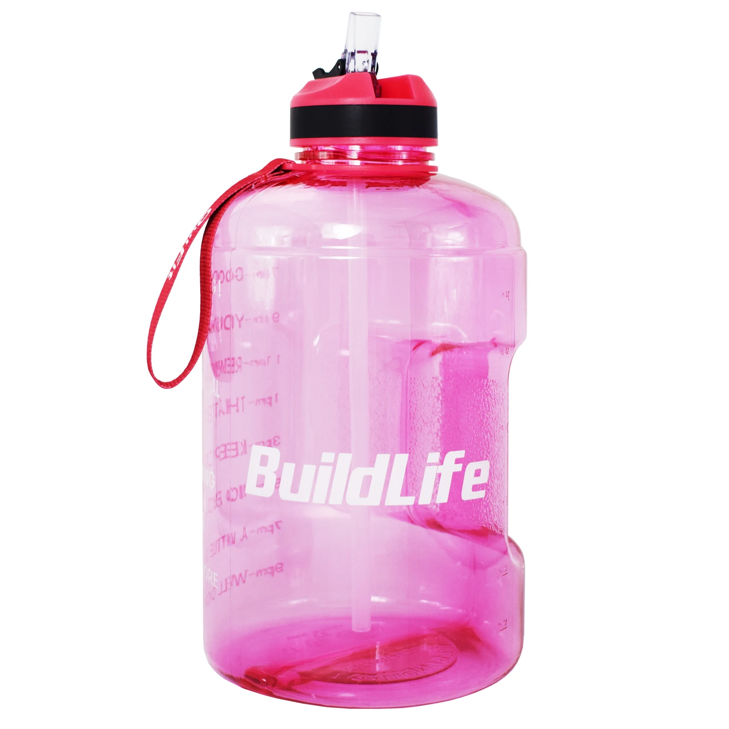 BuildLife 1 галлон бутылка для воды с соломенным маркером времени 3.78л 128 унций BPA бесплатно пластиковая большая емкость фитнес спорт воды кувшин