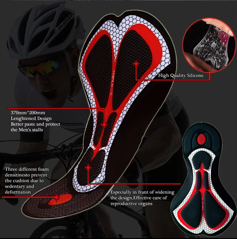 

PHMAX Autumn Breathable MTB Bike Cycling Clothing Italy Silicon Grippers at Arm Bike Uniform Long Sleeve Cycling Jersey Set