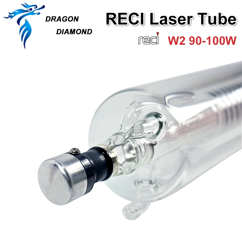 Лазерная трубка DRAGON DIAMOND CO2 RECI W2 90 100 Вт стеклянная металлическая головка Длина 1200