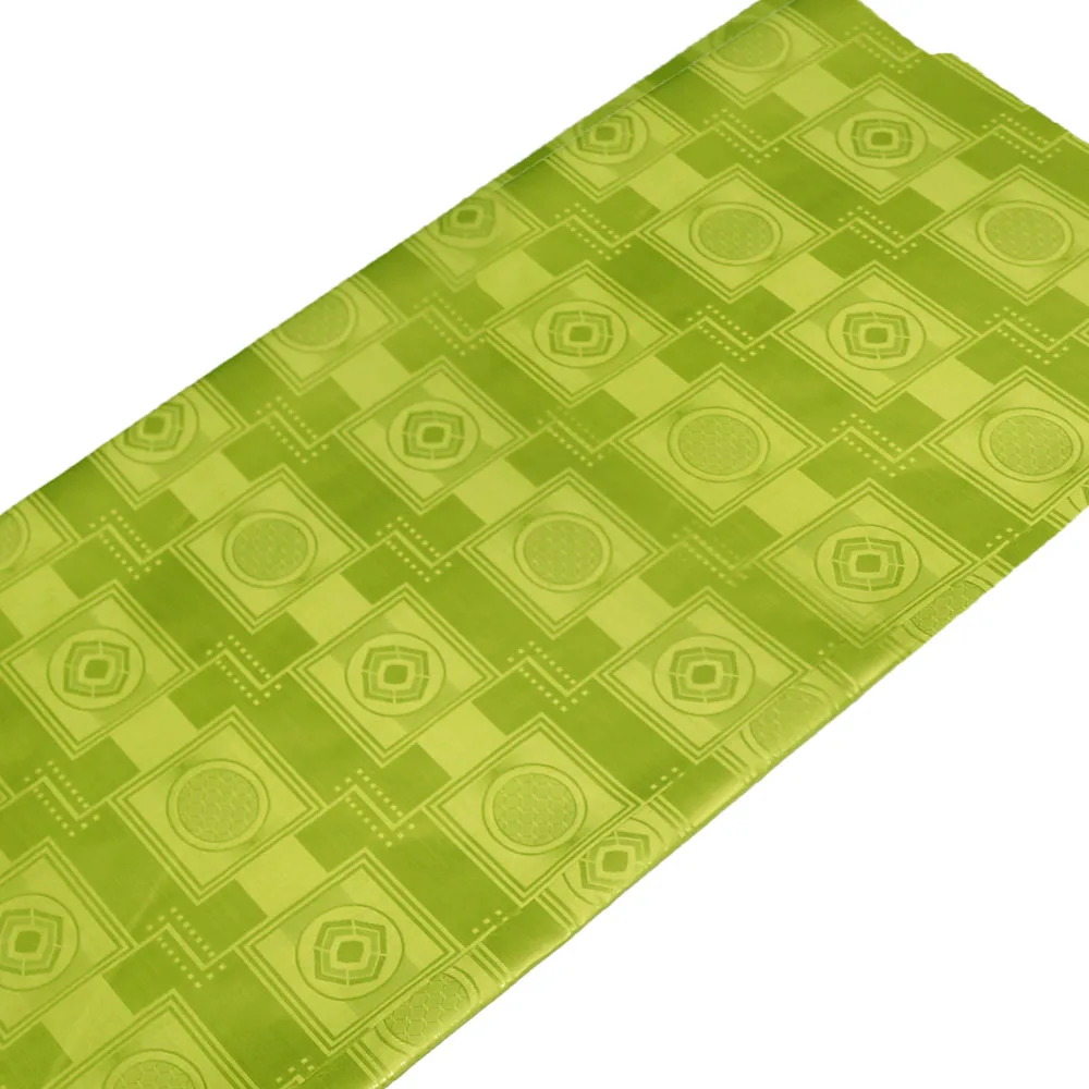 

Wholesales Retail Damask High Quality Cotton Mint Green Bazin African Garment Fabric Guinea Brocade Free Shipping
