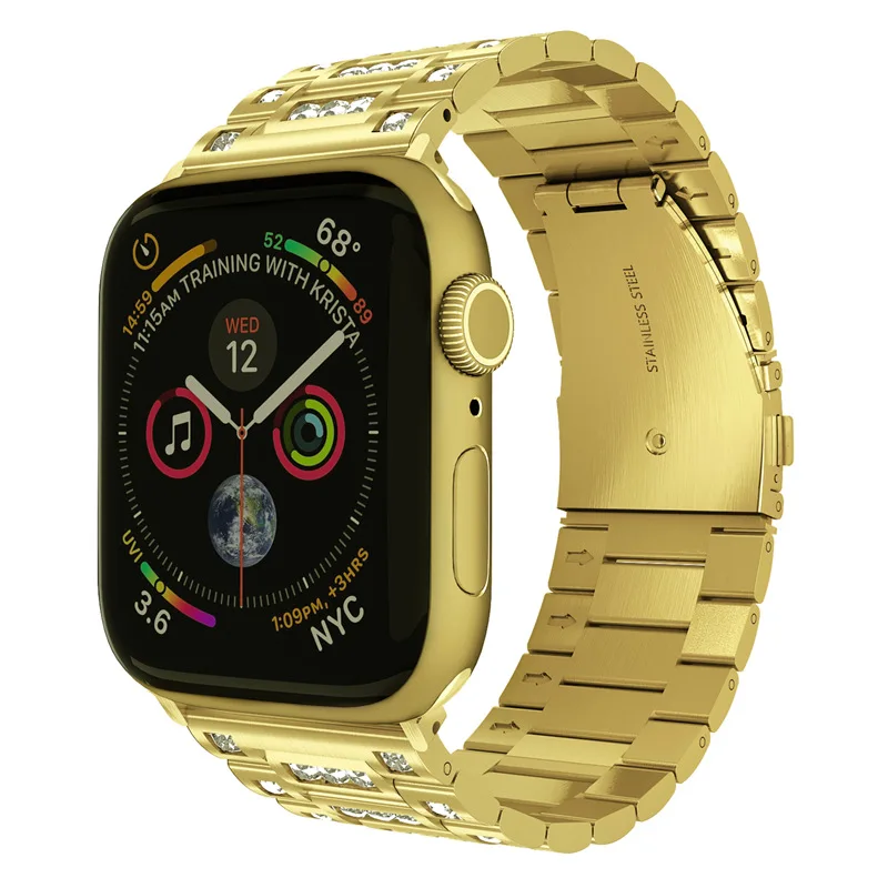 Watch band 38mm 40mm 42mm 44mm Diamond bracelet Suitable for Apple Watch series 5 4 3 2 iWatch Wristband Stainless Steel Strap