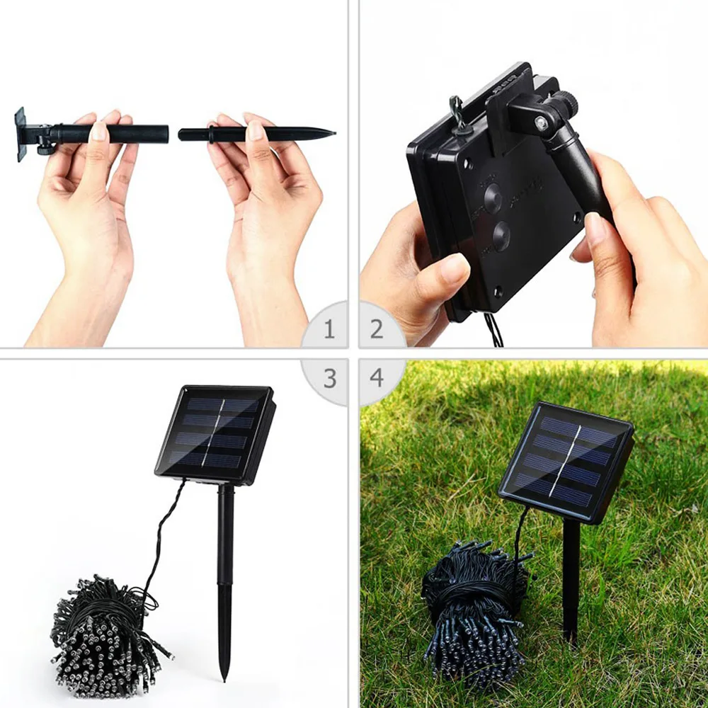 

Solar String Lamps For Garden Holiday Decoration Fairy Solar Battery Waterproof Outdoor Lighting LED Christmas Solar Power Lamp