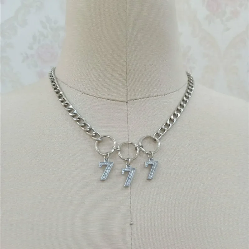 Ожерелье чокер в стиле Харадзюку с надписью 222 777 для влюбленных ожерелье панк