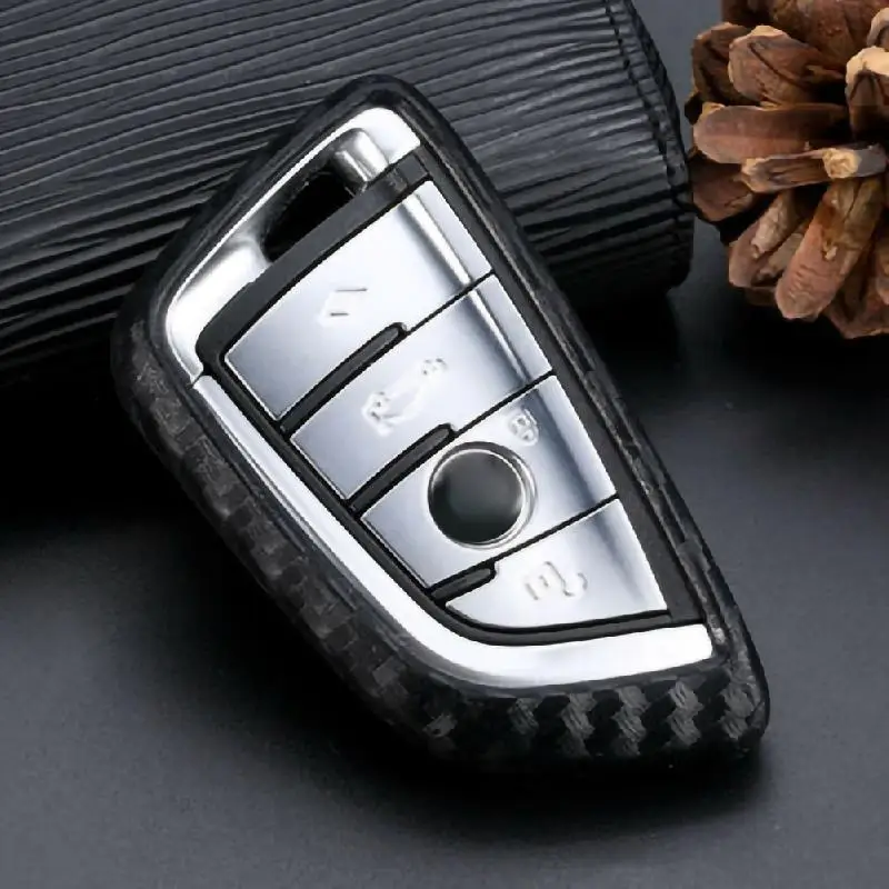 1 комплект чехол брелок из ТПУ в карбоновом стиле для BMW X1 X5 X6 5 серии 7|Футляр
