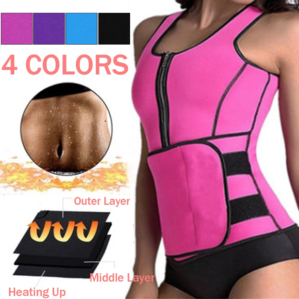 

Waist Trainer Vest Body Shaper Sweat Plus Size Firm Fashion Workout Shapewear Adjustable Slimming Sweat Belt Corset XA44U