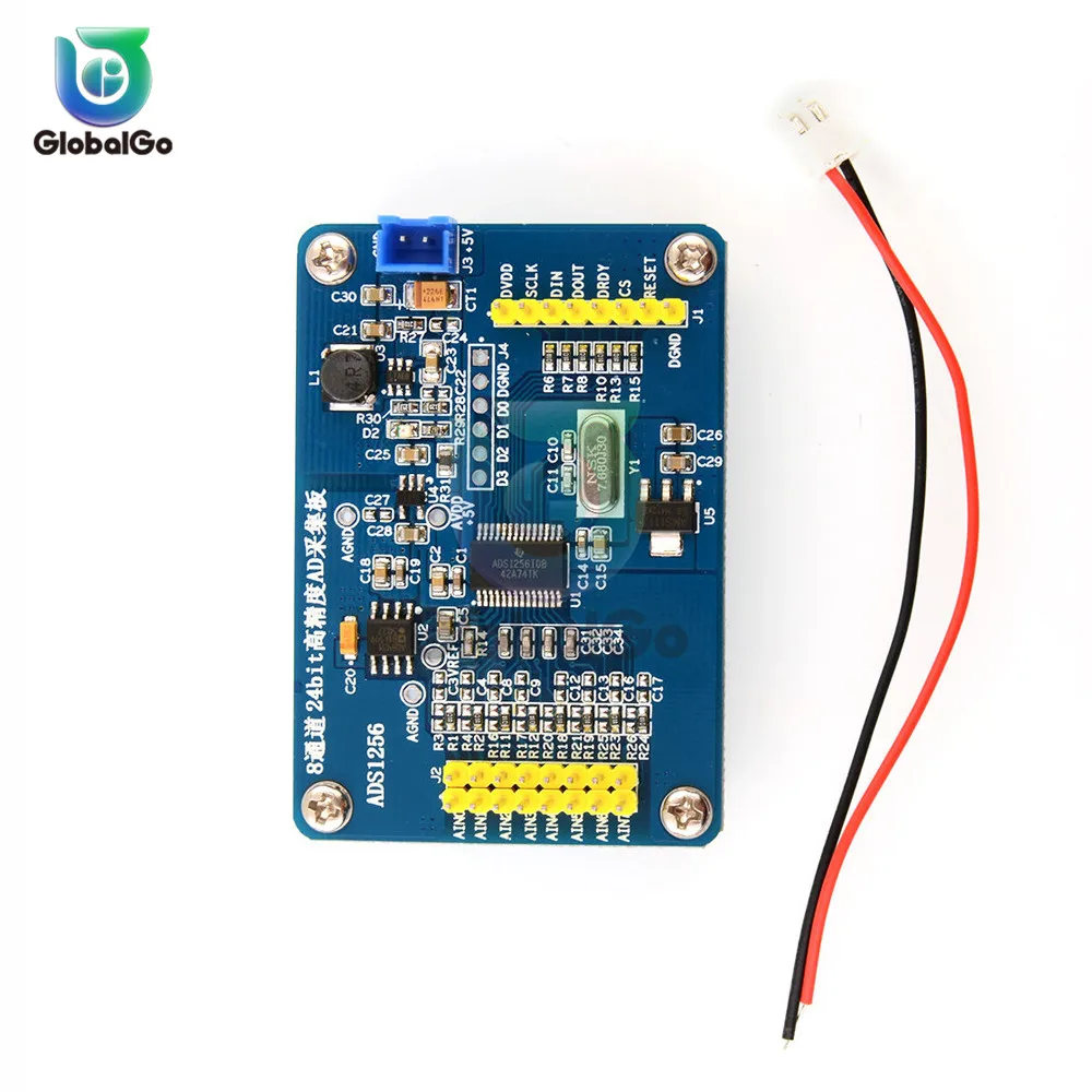 

8-канальный сетевой видеорегистратор ADS1256 24 бит AD Модуль сбора данных